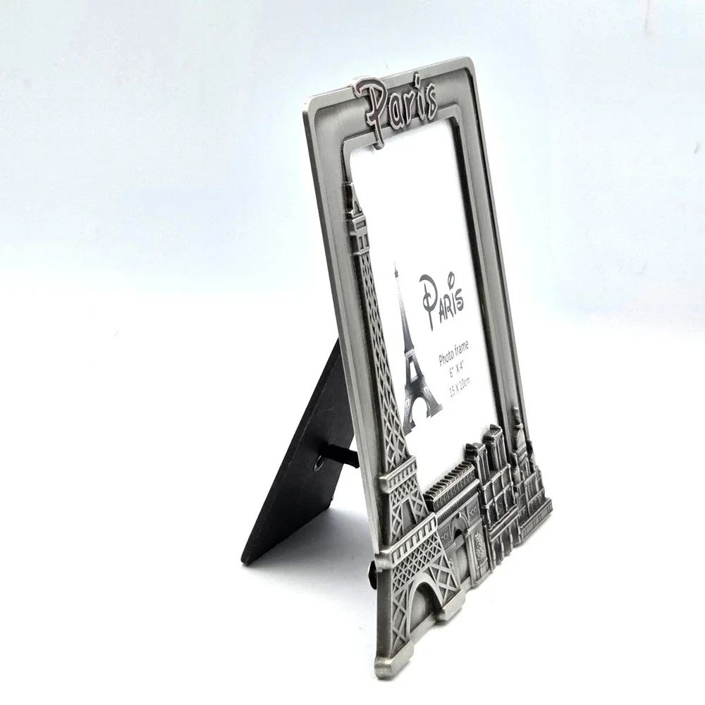 Paris Photo Frame French Souvenir Metal Frame Table Top Shelf Decor 4x6